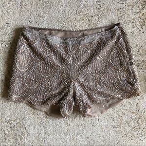 Clamshell Motif Sequined Shorts